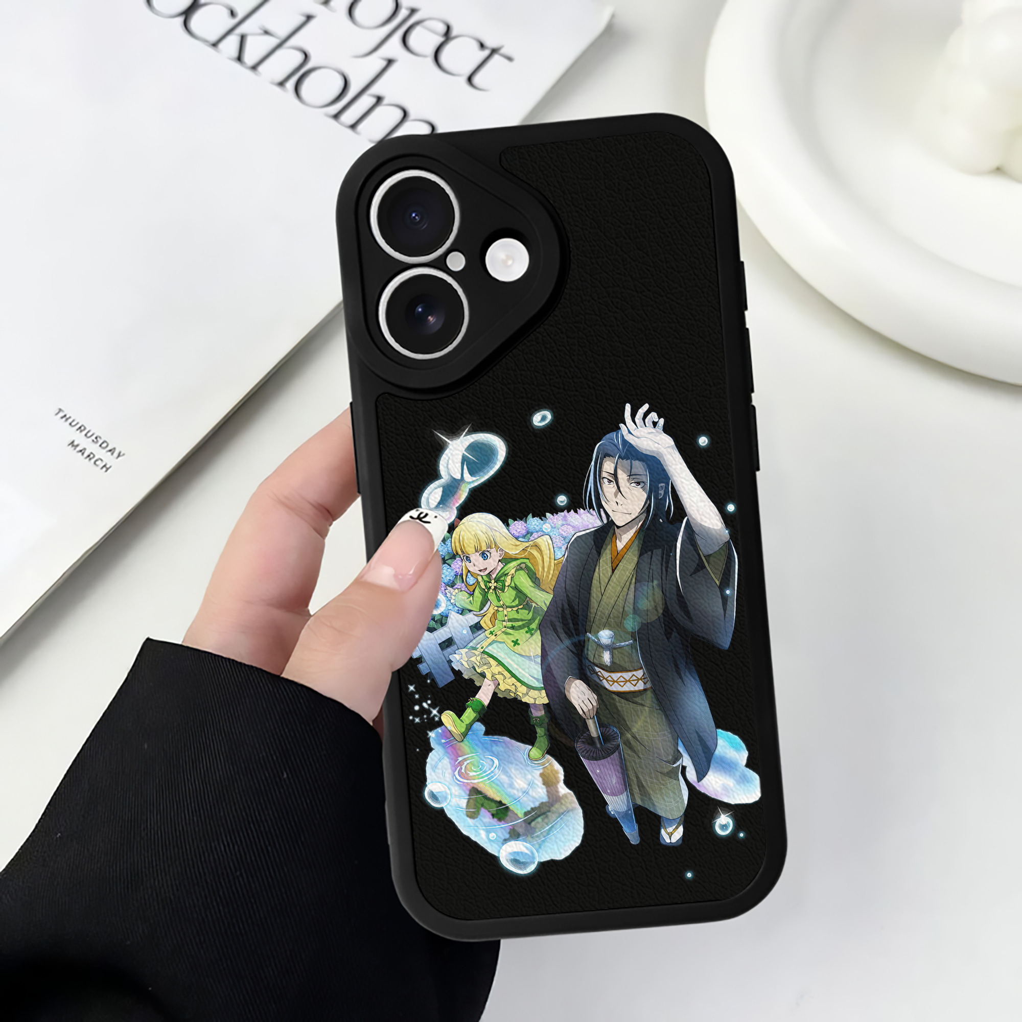 （画像用） 文豪ストレイドッグス Bungo Stray Dogs 【iPhone 16シリーズ対応】シリコンスマホケース（レザー調） 材質：シリコン